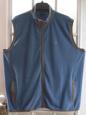 Vineyard Vines Blue Color Full Zip Up Vest